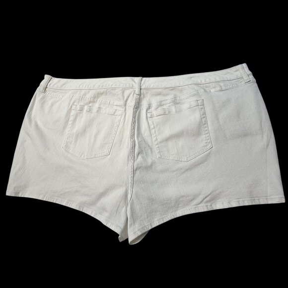 Torrid White Denim Shorts NEW Lace Up Pockets Women’s 30 - Picture 3 of 11